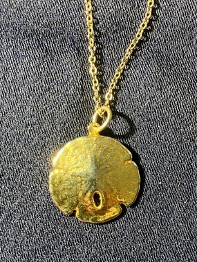 Gold Sand Dollar Pendant Necklace - Women's Jewelry